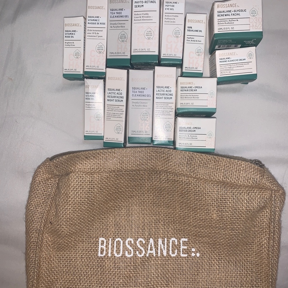 Biossance Sample Skincare Bundle+ Bag Included